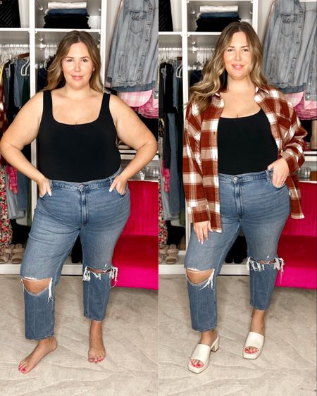 Sharing my go to pieces from Abercrombie as a plus size girlie! They don’t technically carry plus, but their XXL fits like a 2X-3X typically. And in denim I get the 35, which is a 20, so size up (I’m usually an 18)! I prefer the non curve love in their denim since I have a flatter booty! Obsessed forever with their bodysuits, ankle jeans, shoes and oversized button ups! Tap the discount code and add it to your cart!!! 

#LTKSale #LTKcurves #LTKsalealert