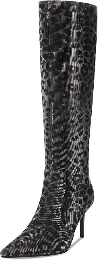 Leopard Print Knee High Boots Women 3.3in Stiletto High Heel, Cheetah Print Tall Boots Dress Boot... | Amazon (US)