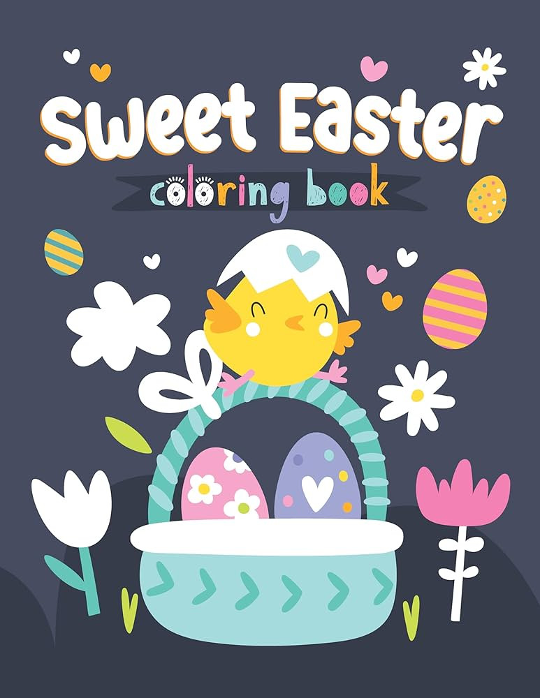 Sweet Easter Coloring Book (Happy Fox Books) Coloring Pad for Kids Ages 3-6 - Designs of Cute Chi... | Amazon (US)