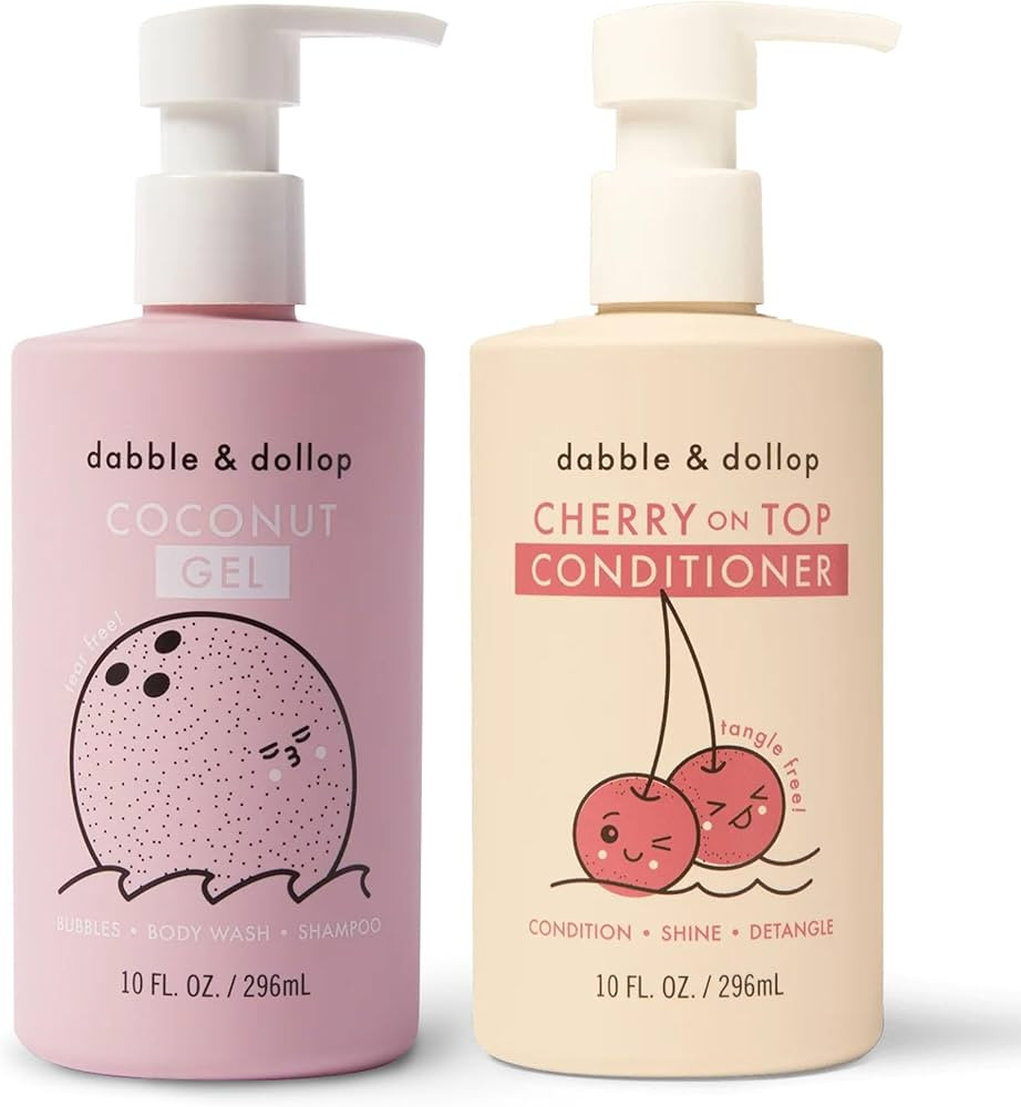 Dabble & Dollop Shampoo and Conditioner - 3 in 1 Natural Bubble Bath & Body Wash for Kids, USA-Ma... | Amazon (US)