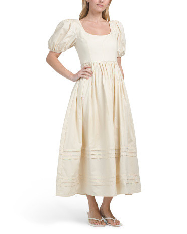 Puff Sleeve Midi Dress | TJ Maxx