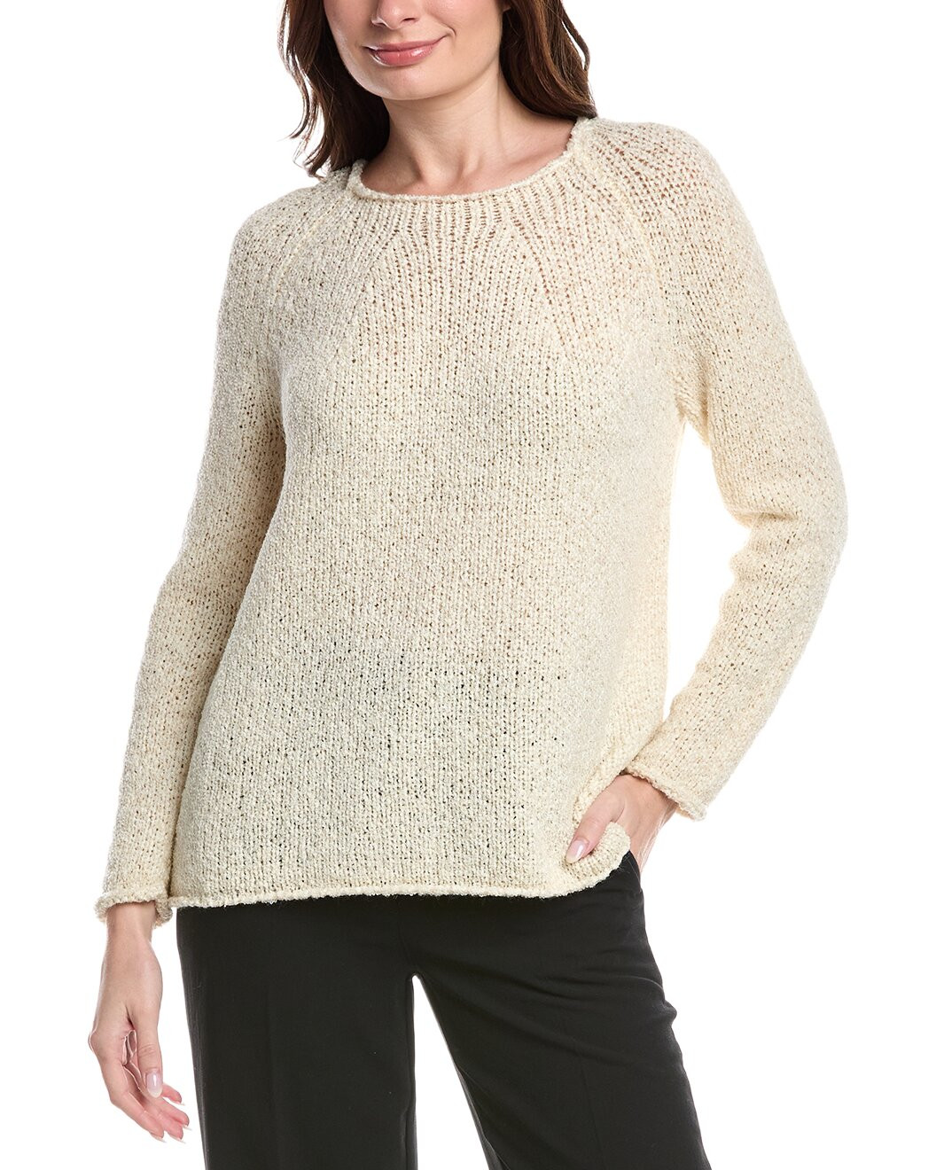 Lafayette 148 New York Nautical Net Wool & Alpaca-Blend Sweater | Gilt & Gilt City