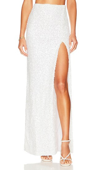 Whitney Maxi Skirt in White | Revolve Clothing (Global)
