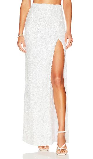 Whitney Maxi Skirt in White | Revolve Clothing (Global)