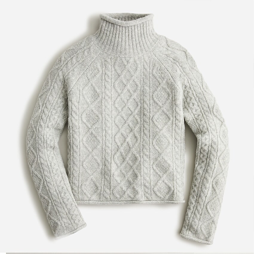 Cable-knit rollneck sweater | J. Crew US