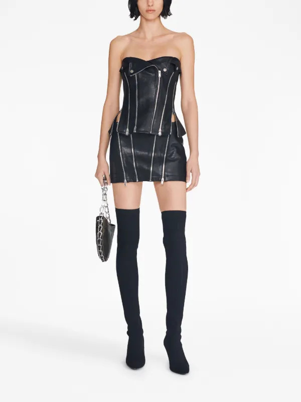 Dion Lee Biker zip-up Leather Corset  - Farfetch | Farfetch Global