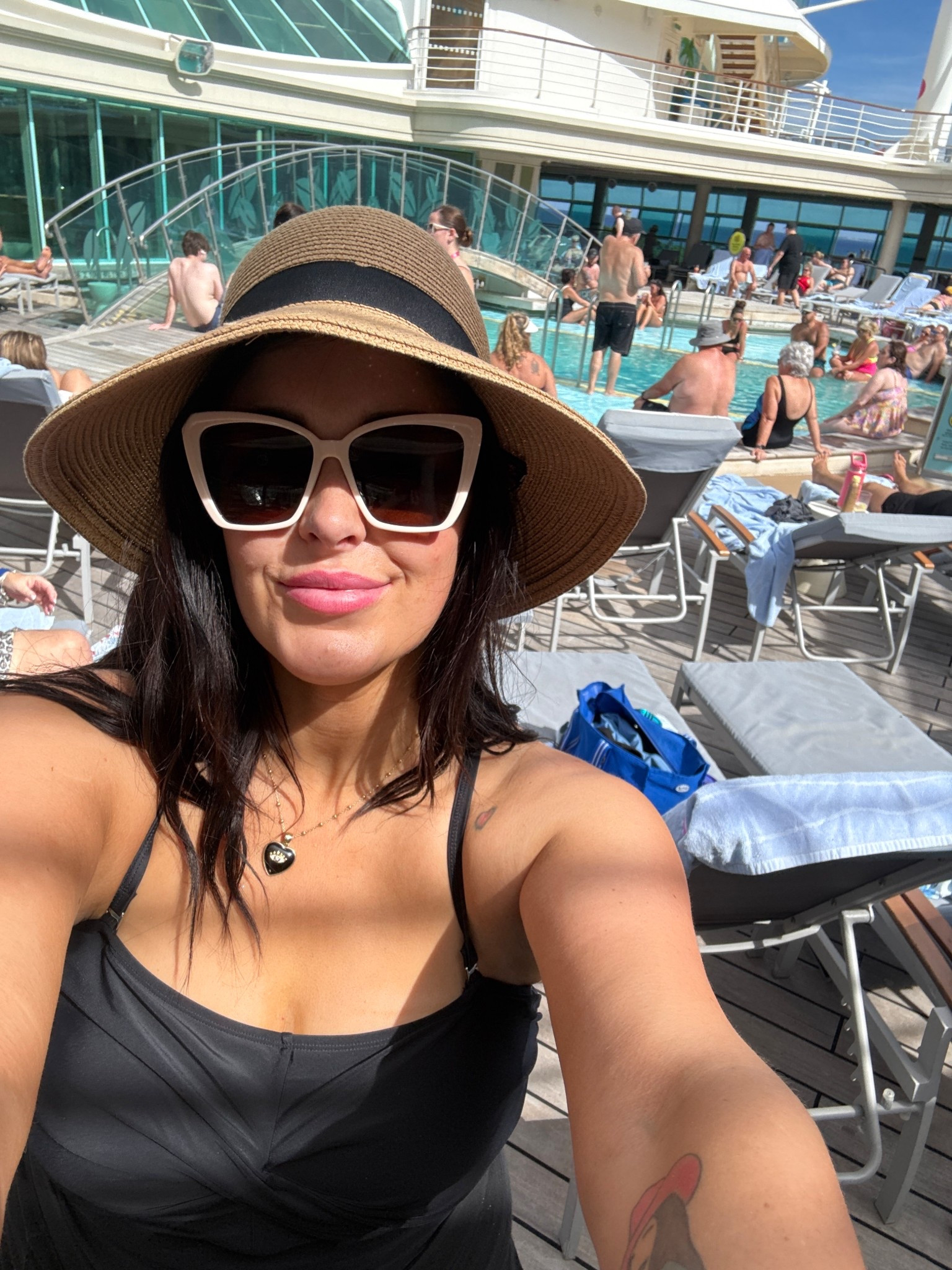 Vacation Vibes! 🌊☀️ foldable sun hat, retro sunnies, tummy control swim shit  

#LTKmidsize #LTKtravel #LTKcurves