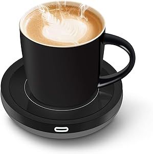 BESTINNKITS Smart Coffee Cup Warmer Set, Auto On/Off Gravity-Induction Mug Office Desk Use, Candl... | Amazon (US)