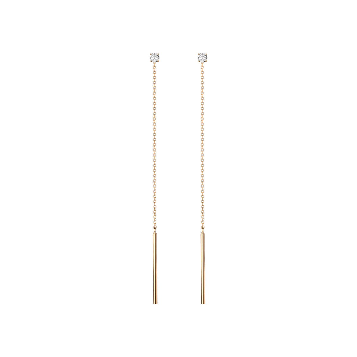 Aurate x Frye: Lab Grown Diamond Lariat Earrings | AUrate New York