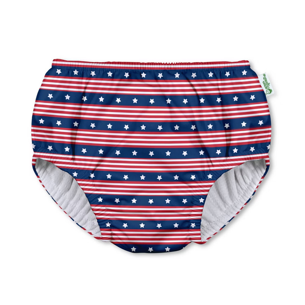 green sprouts Baby Americana Stripe Pull-Up Absorbent Reusable Swim Diaper - Navy | Target