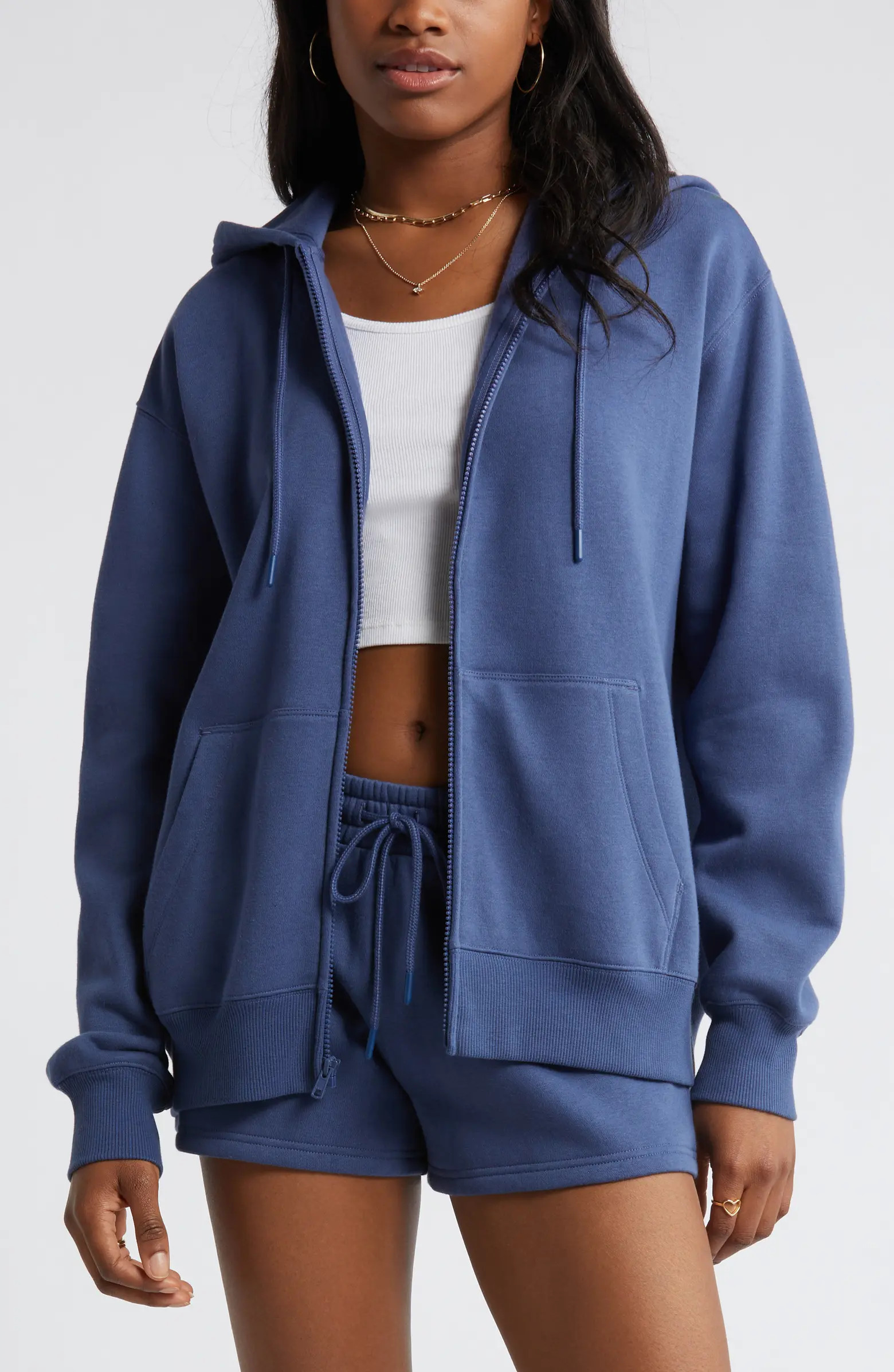 BP. Oversize Zip Fleece Hoodie | Nordstrom | Nordstrom