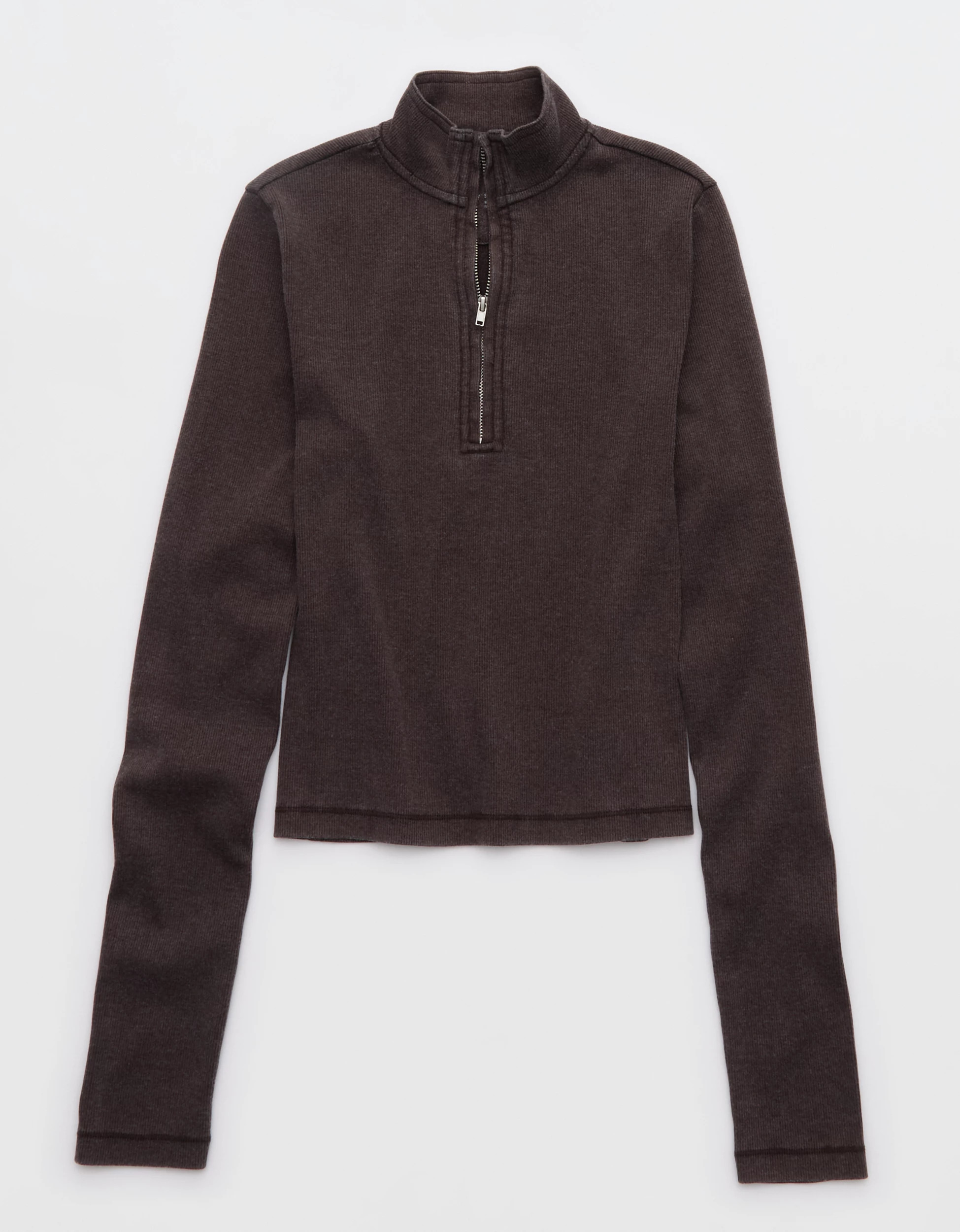 Aerie Long Sleeve Quarter Zip T-Shirt | Aerie