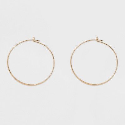 Thin Medium Hoop Earrings - A New Day™ Gold | Target