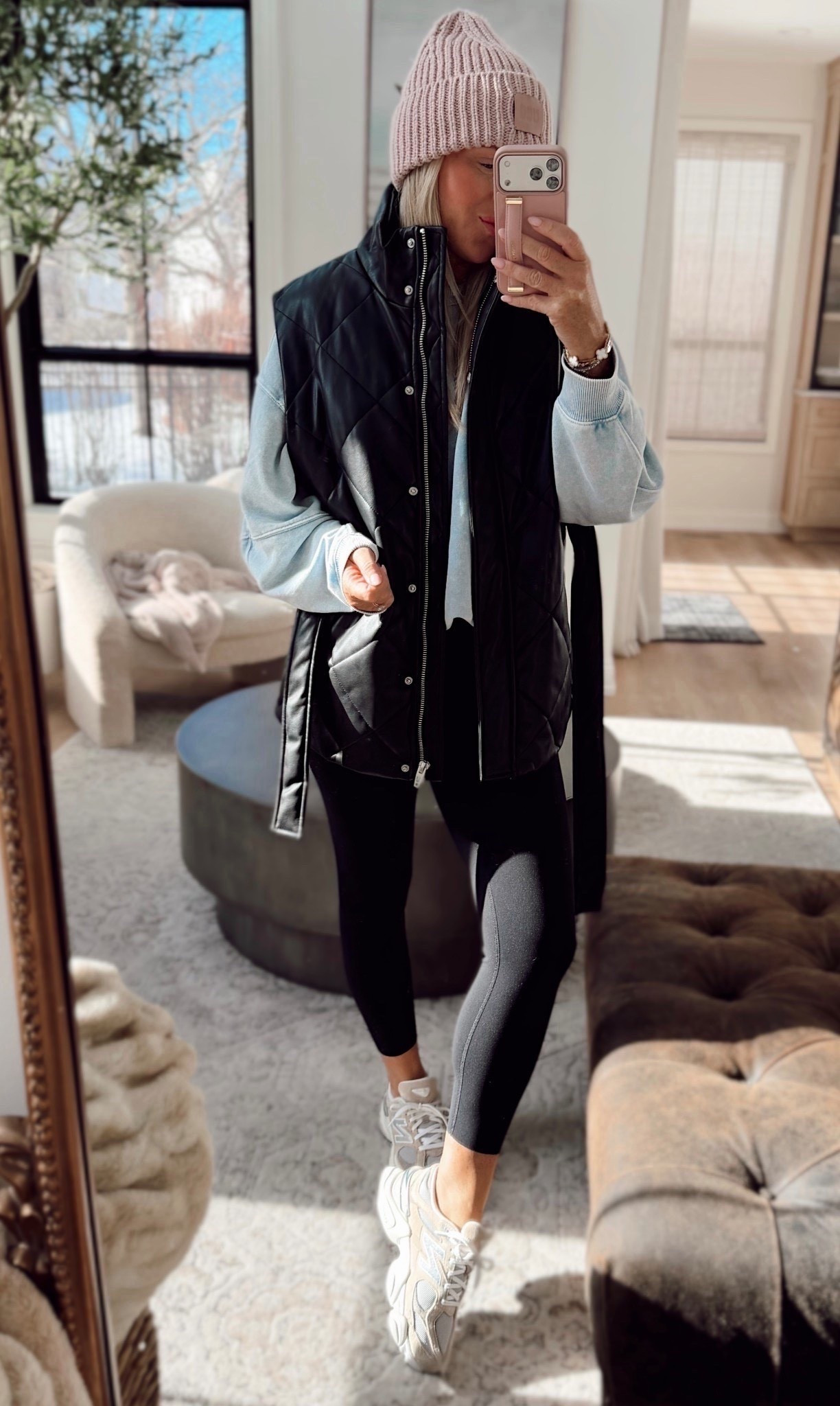 My fave workout leggings and these sacks washed sweatshirts are 30% off today! Lots of great colors/ Lana got pink! Wearing smalls. Vest is another must! 🤍
Spanx use: LILLIEXSPANX 

Vest. Leggings. Sale. Casual. Workout. 

#LTKootd #LTKSaleAlert #LTKmomlife