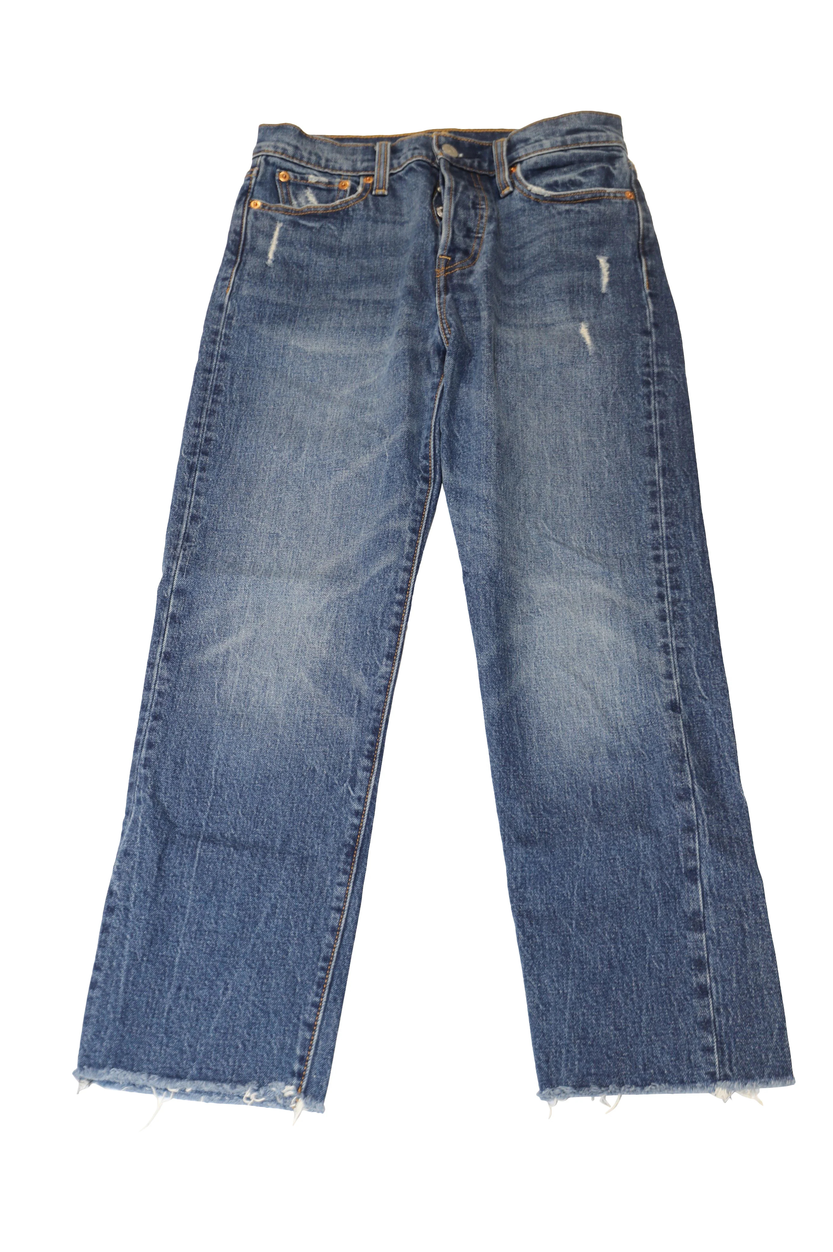 Levi's Straight-Leg Jeans in Blue Cotton Denim | Shop Simon