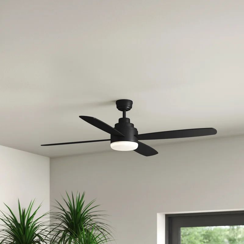 52'' Kaya 4 - Blade LED Standard Ceiling Fan with Remote Control and Light Kit Included | Wayfair North America
