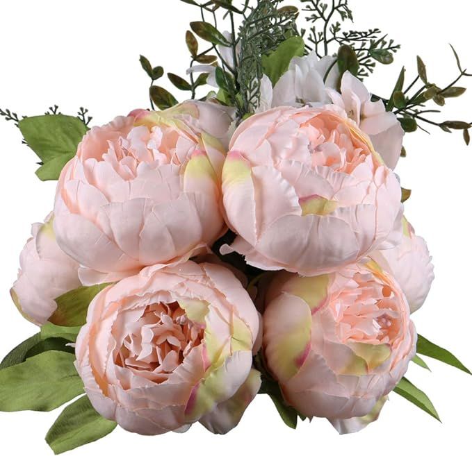 Leagel Fake Flowers Vintage Artificial Peony Silk Flowers Bouquet Wedding Home Decoration, Pack ... | Amazon (US)