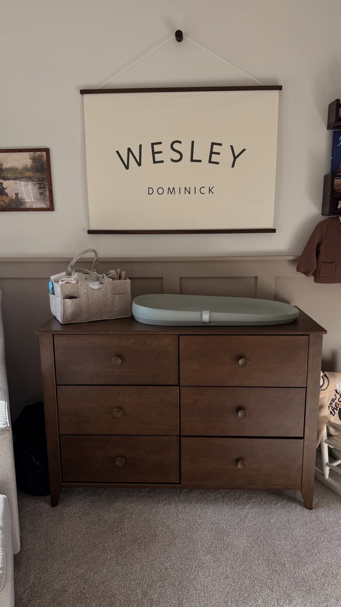 Nurse essentials! We love our baby dresser and changing table, but our favorite decoration has to be the custom name sign! 

#LTKFamily #LTKHome #LTKBaby