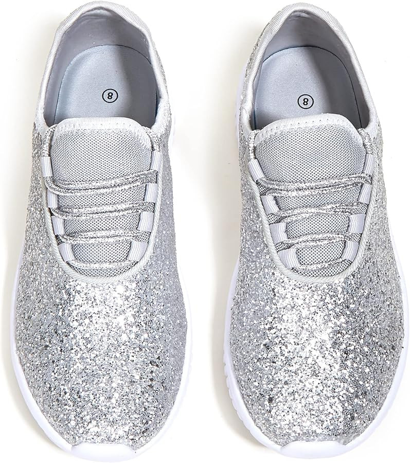 K KIP WOK Fashion Glitter Sneakers for Womens Silp On Running Shoes Lightweigt Tennis Walking Sne... | Amazon (US)