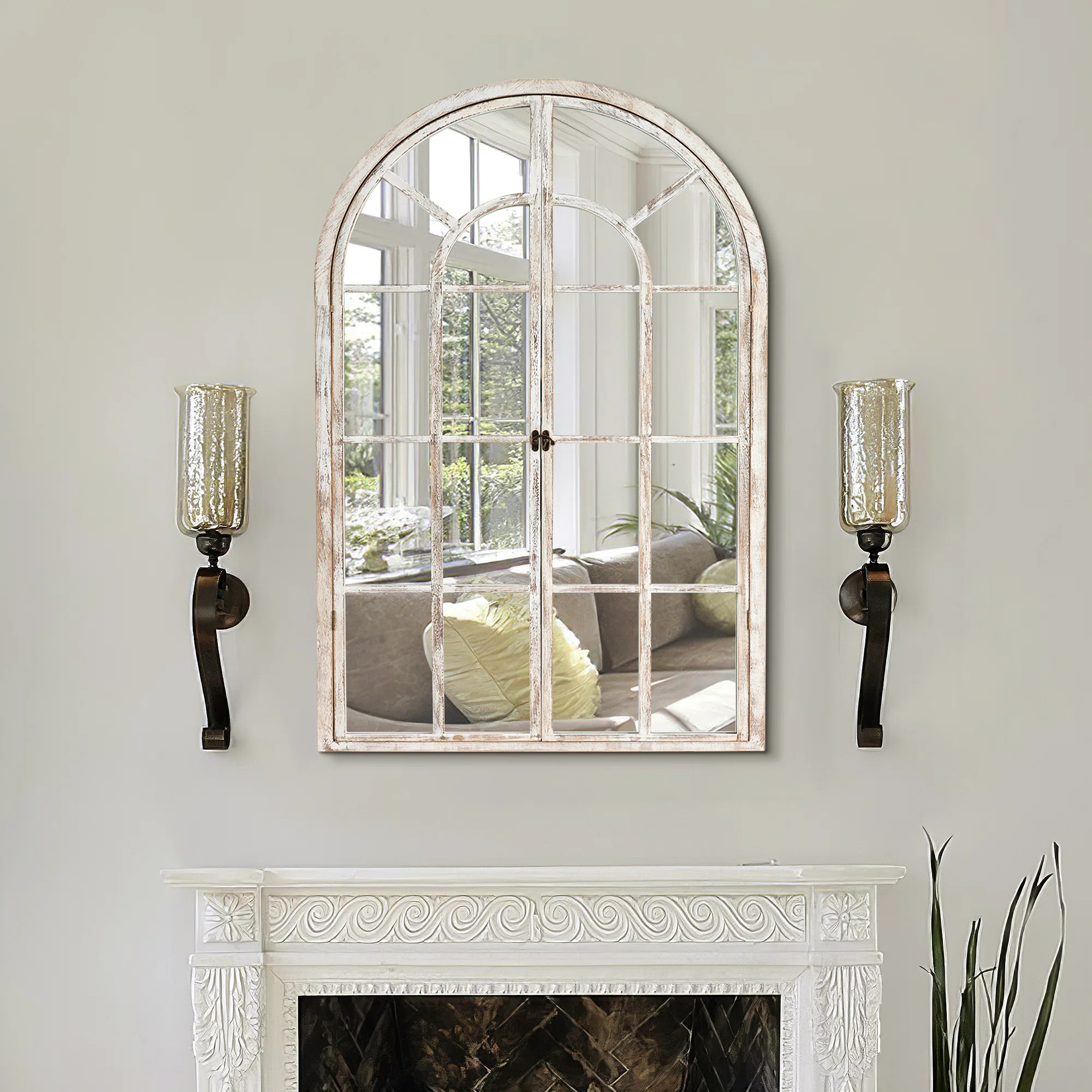 Wooden Arched Wall Mirror | Wayfair North America