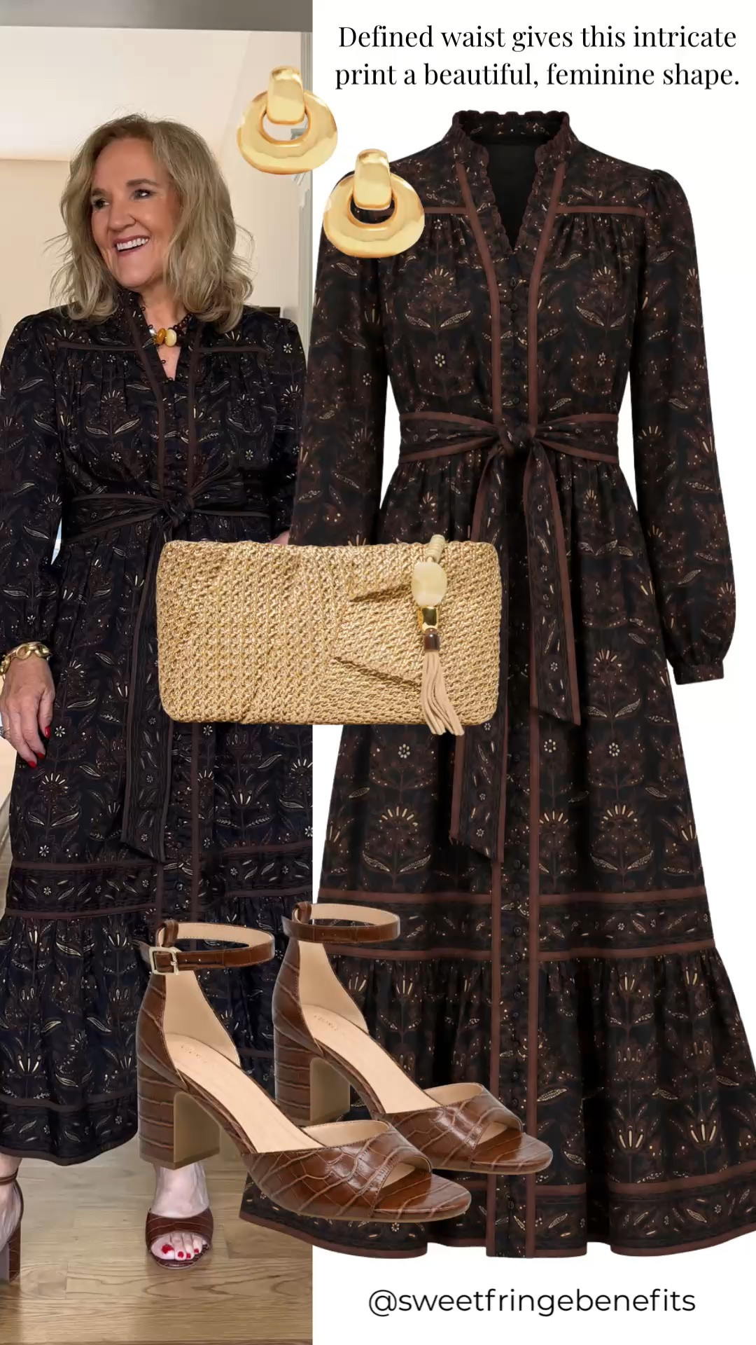 I really like this dress. I’m wearing a petite medium, and the print and little waist tie give it such a beautiful shape without feeling too fussy.

#LTKootd #LTKOver40 #LTKWedding