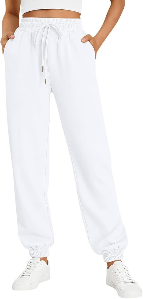Trendy Queen Women's Sweatpants Athletic Joggers Baggy Pants Lounge Bottom 2025 Fall Fashion with... | Amazon (US)