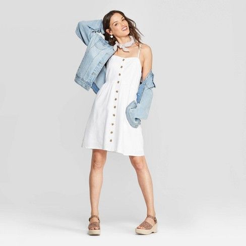 Women’s Sleeveless Button-Front Short Dress - Universal Thread™ | Target