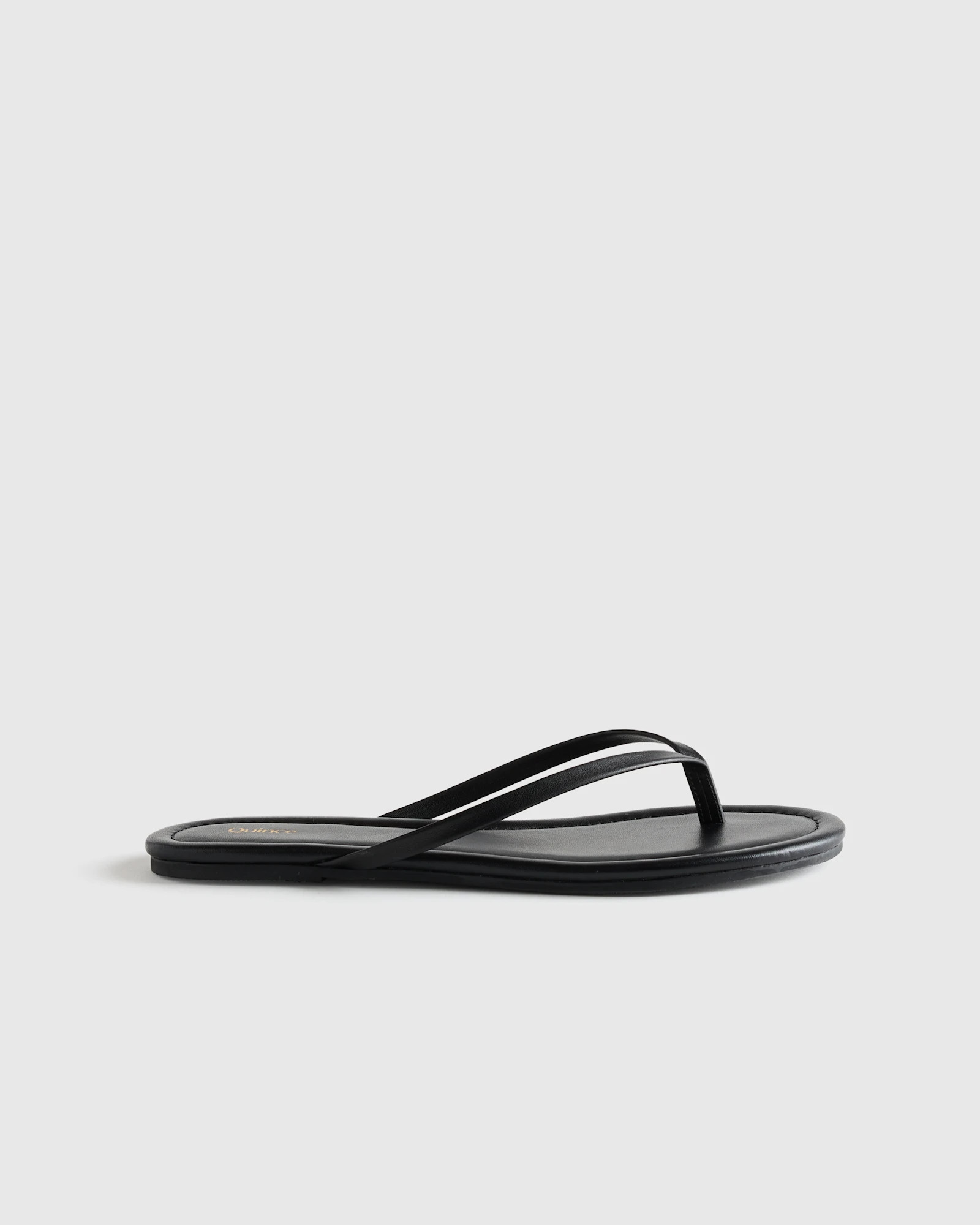 Italian Leather Flip Flops in Cashew | Quince