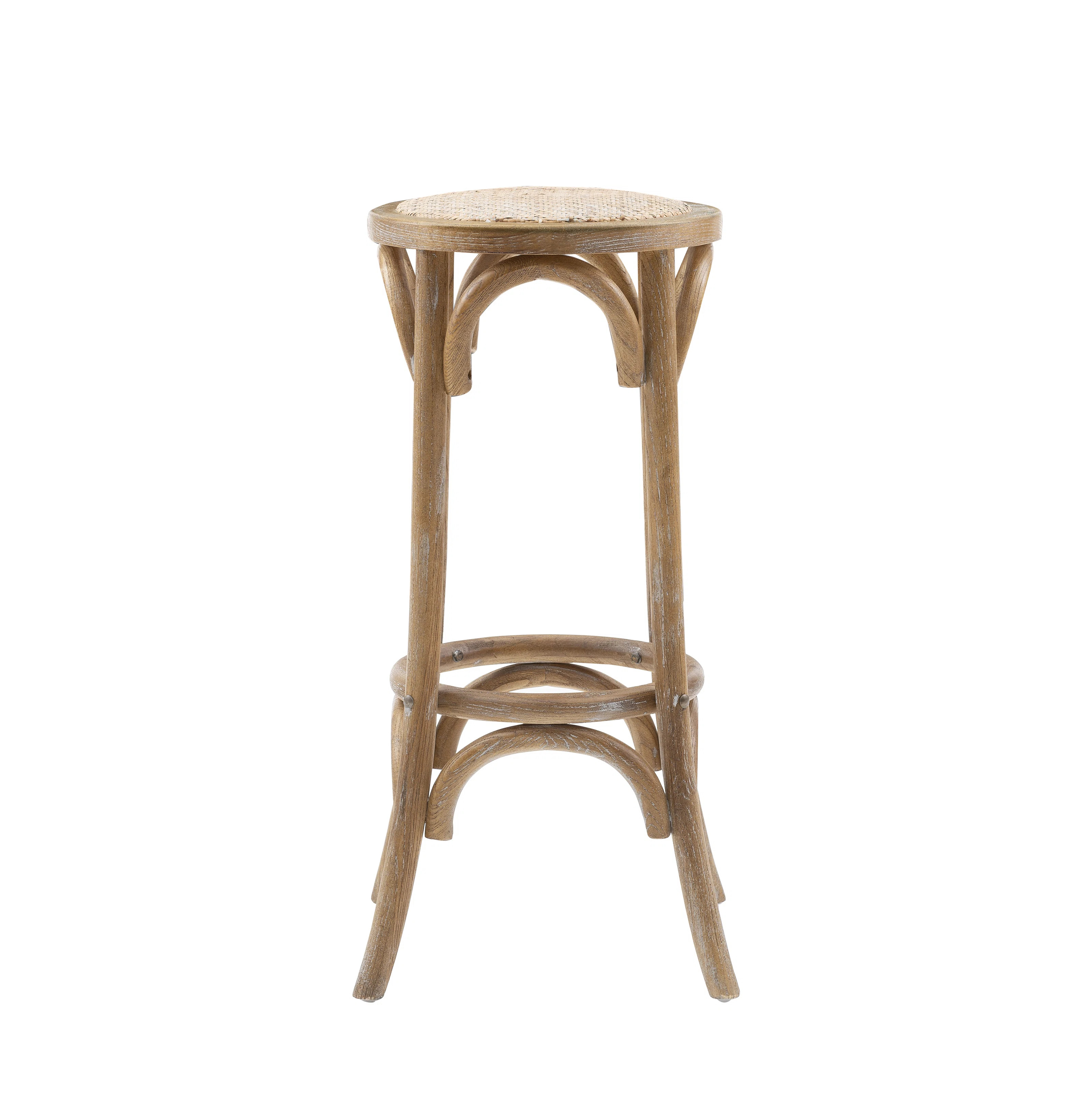 Dovecove Ferrera Solid Elm Wood Cane Rattan Seat Backless Stool & Reviews | Wayfair | Wayfair North America