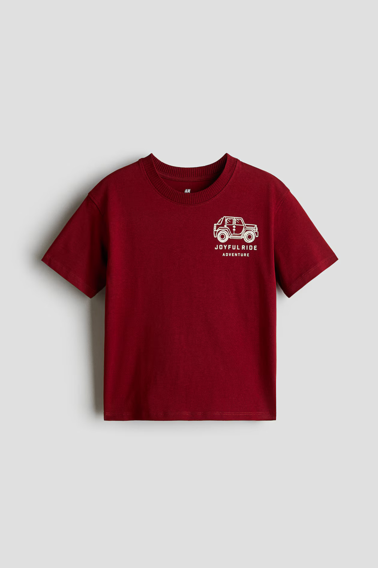 Printed T-Shirt - Red/Joyful Ride - Kids | H&M US | H&M (US + CA)