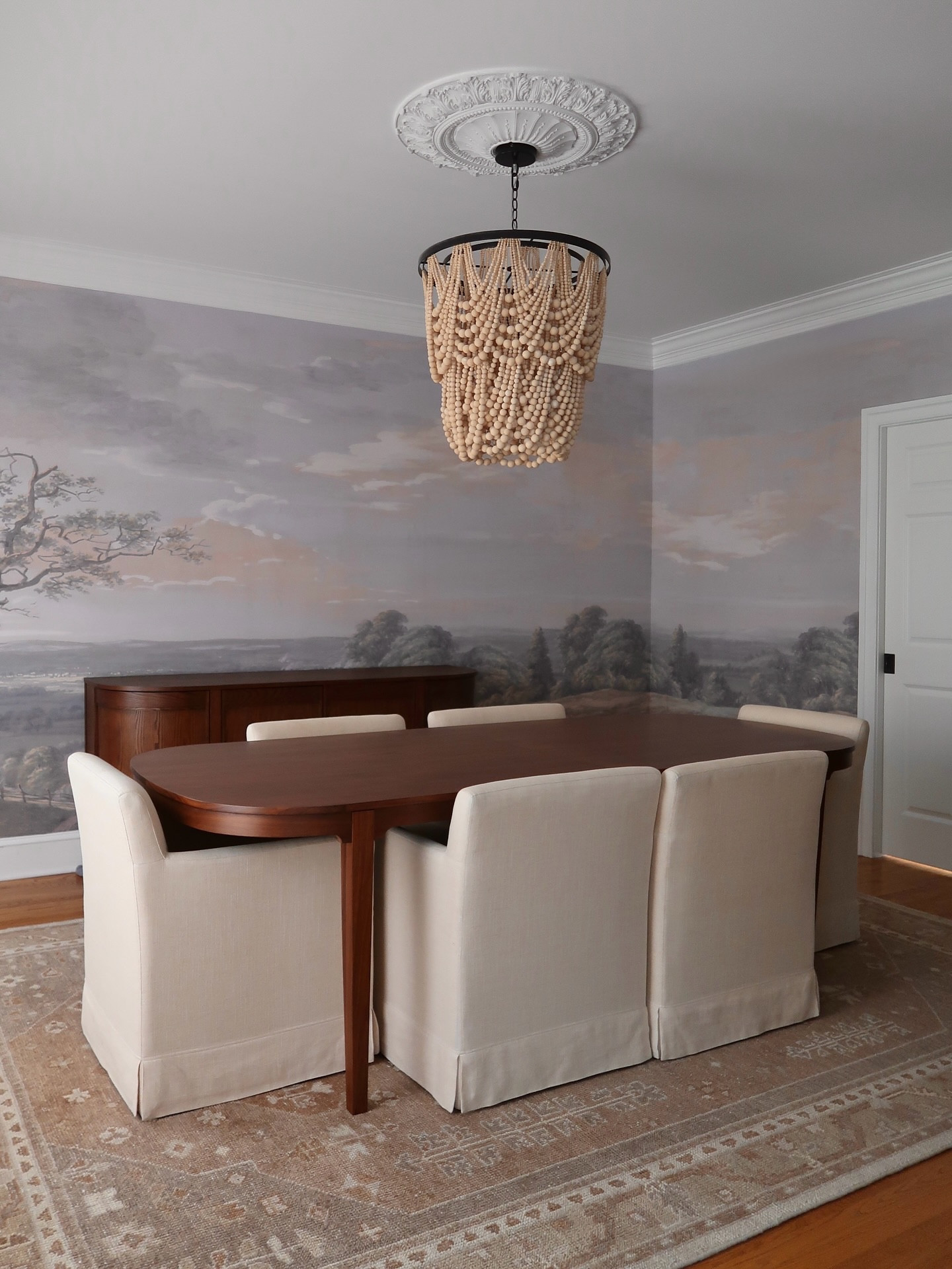 Our dining room got a transformation - goodbye wall molding, hello wallpaper! Do you prefer the old or the new version? 

For more details on why I decided to make this change check out stefanasilber.com

#LTKHome