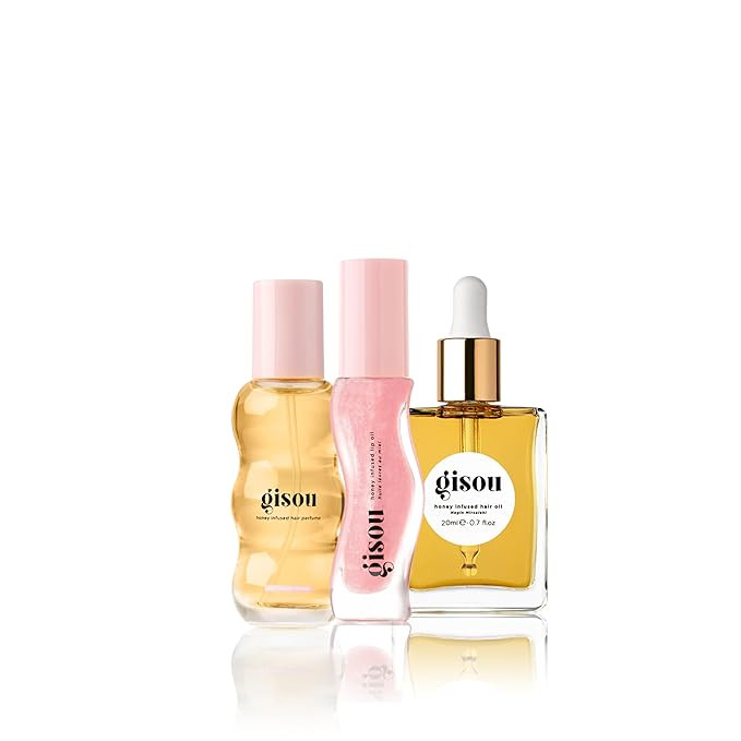 Gisou Honey Gloss On The Go Travel Set, Wildflower Honey Hair Perfume, Watermelon Sugar Lip Oil, ... | Amazon (US)