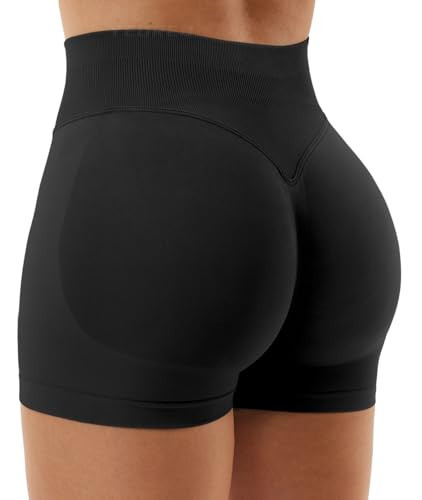 YEOREO SoftHue Women Workout Gym Impact Shorts Scrunch Butt Lifting 3.6"/4.5"/6" Shorts Black XXS | Amazon (US)
