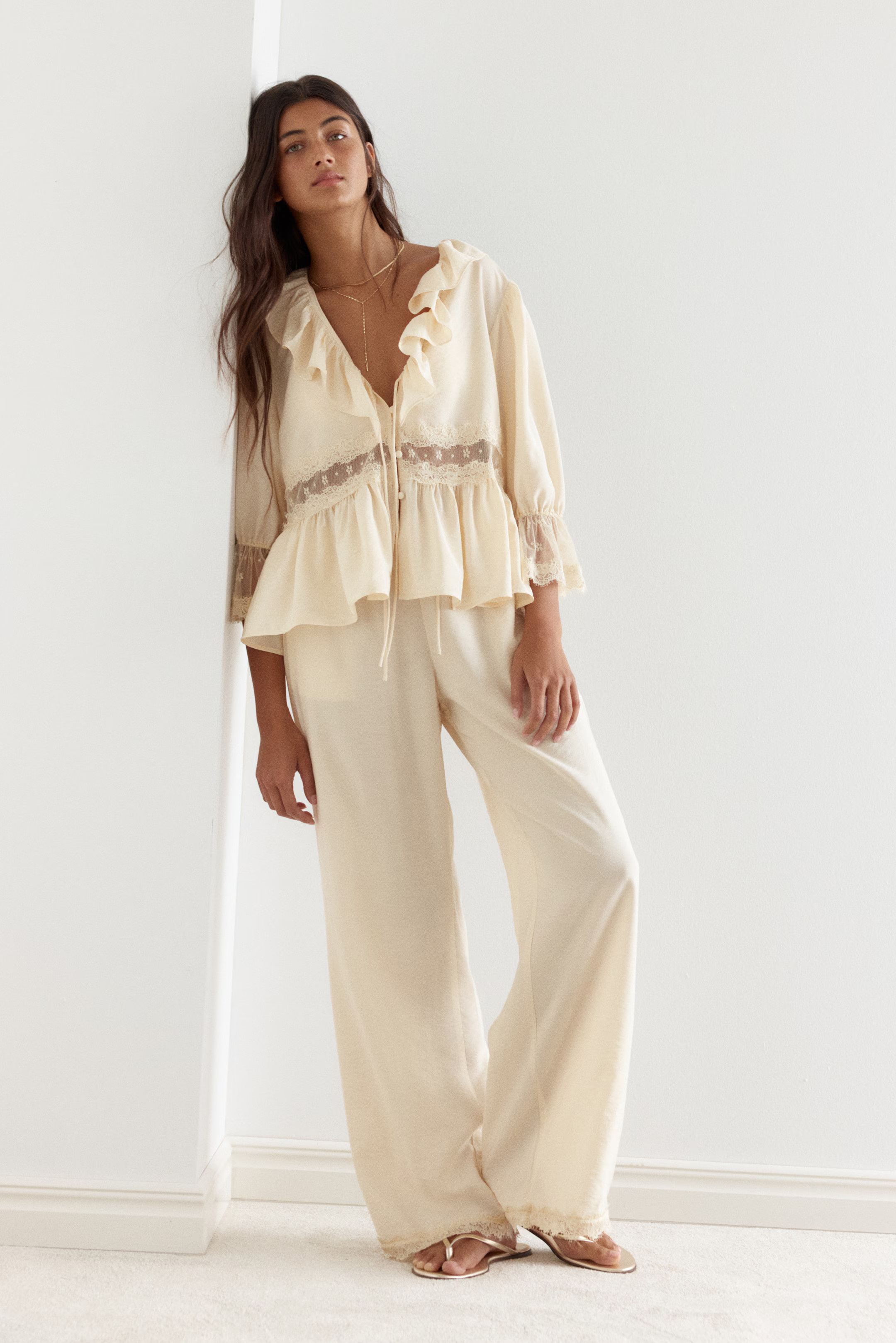 Lace-detail blouse | H&M (UK, MY, IN, SG, PH, TW, HK)