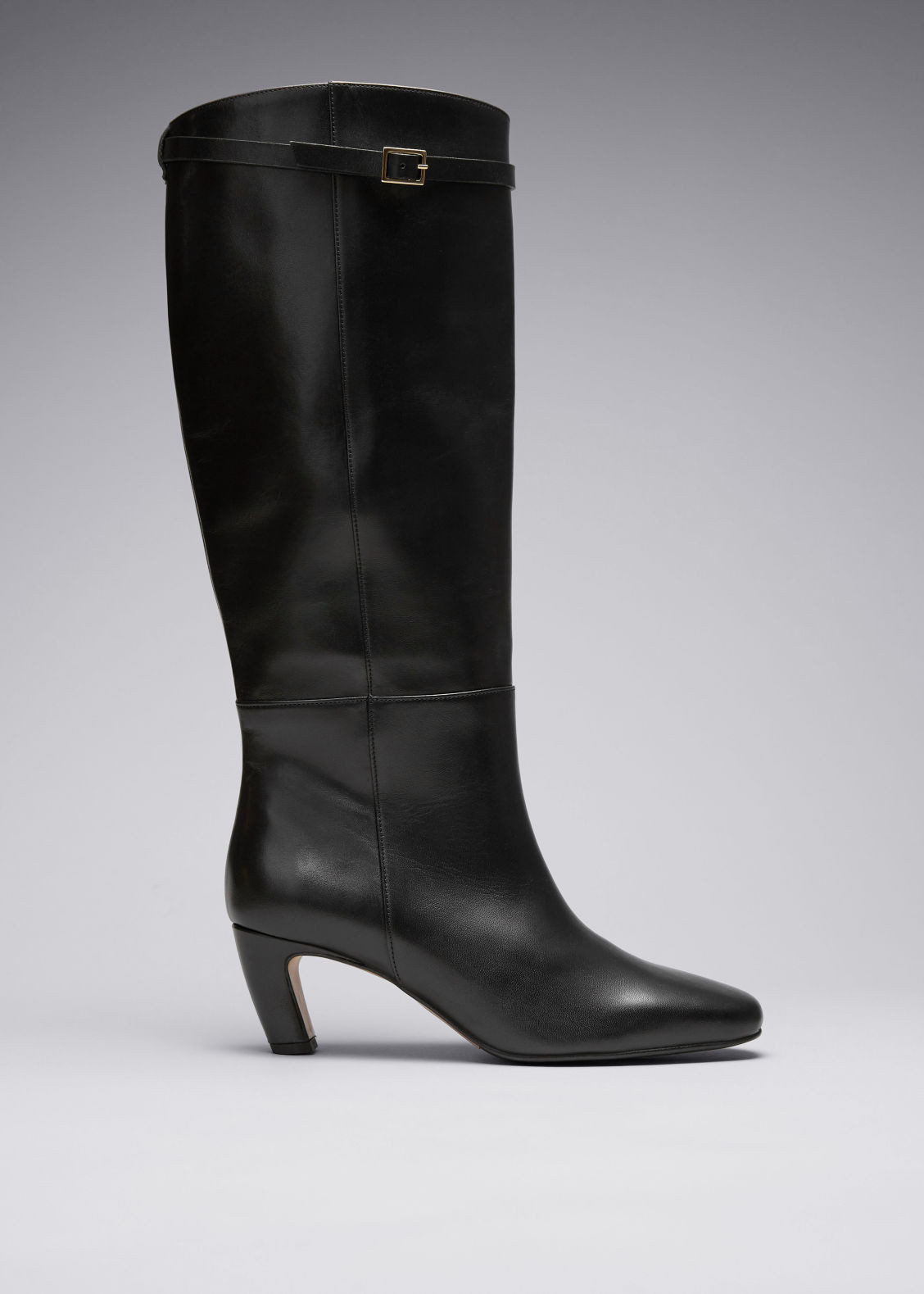 Buckled Leather Knee Boots - Black | & Other Stories (EU + UK)