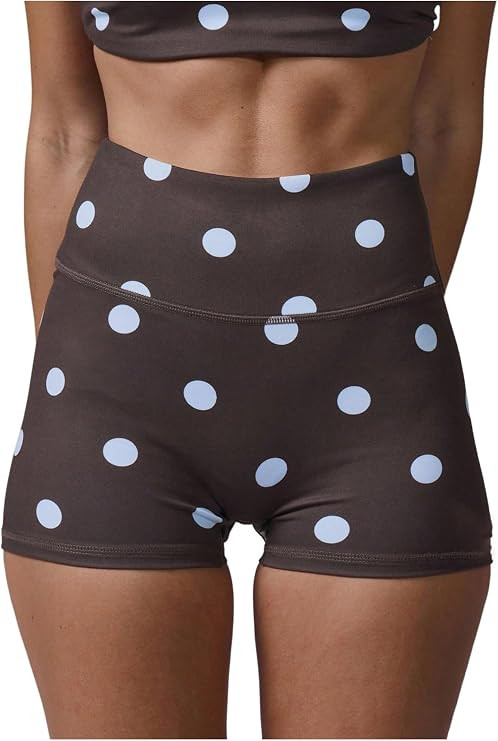 Verdusa Women's Polka Dots Yoga Shorts High Waist Summer Athletic Workout Shorts Fitness Clothing | Amazon (US)