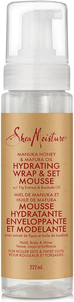 Shea Moisture Manuka Honey & Mafura Oil Hydrating Wrap & Set Mousse for Hair Styling with Hold, B... | Amazon (CA)