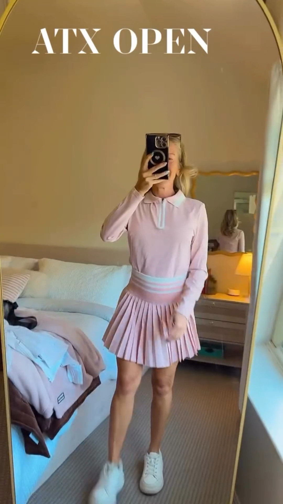 “ATX Open mood: VIP brunch ready 🍾✨ Three Amazon budget fits, zero compromises: flowy dress, chic short sleeve skirt & top, or collared pink long sleeve for that power-meets-pretty energy 💖🎾 Can’t wait to rub elbows with legends like Jesse Pegula & Venus Williams tomorrow… and yes, I’m showing up looking my best, without breaking the bank like and follow. 😎 Comment SHOP below to receive a DM with the link to this post on my LTK ⬇ https://liketk.it/5Wh7L#ATXOpen #VIPVibes #AmazonStyle”