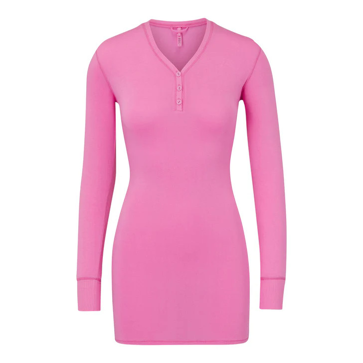 SLEEP HENLEY DRESS | SKIMS (US)