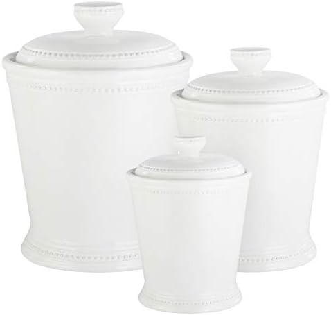 Bianca Dots 3 Piece Ceramic Round Canister Set | Amazon (US)