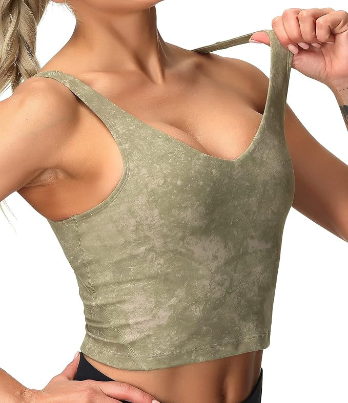 Dragon Fit Sports Bra for Women Longline Padded Bra Yoga Crop Tank Tops Fitness Workout Runni... | Amazon (US)