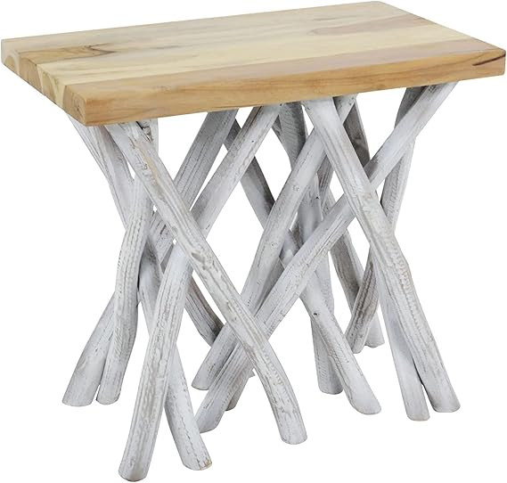 East at Main Rustic Wood Side Table or Plant Stand – Round & Rectangle Shapes – Multiple Fini... | Amazon (US)