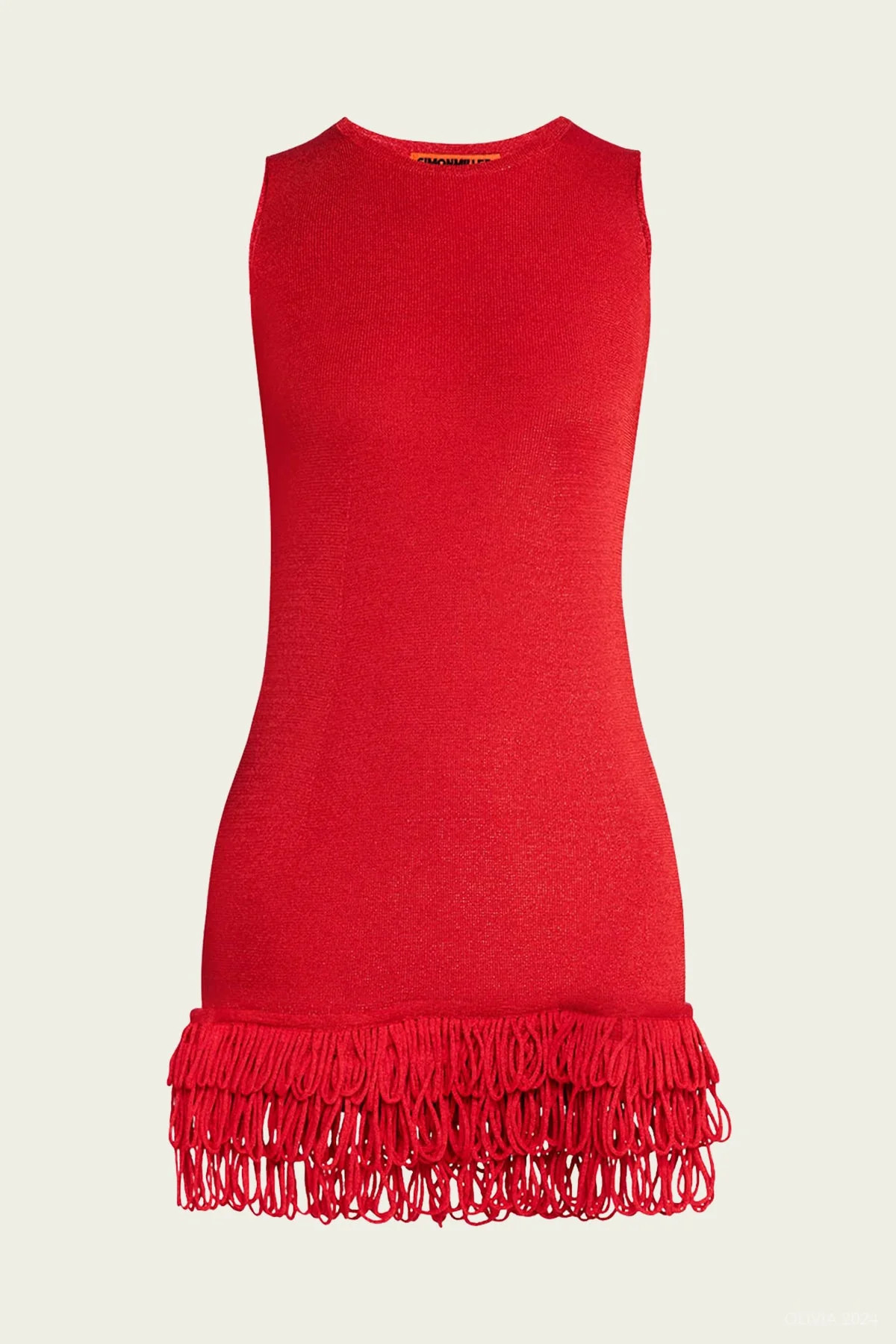 Albers Knit Mini Dress in Lucky Red - L | Shop Olivia