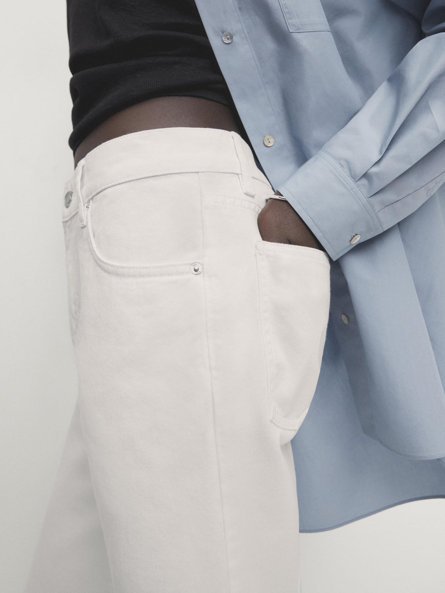100% cotton denim Bermuda shorts | Massimo Dutti UK