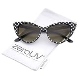 zeroUV - Women's Retro Oversized High Point Cat Eye Sunglasses 54mm | Amazon (US)