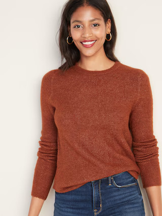 Soft-Brushed Crew-Neck Sweater for Women | Old Navy (US)