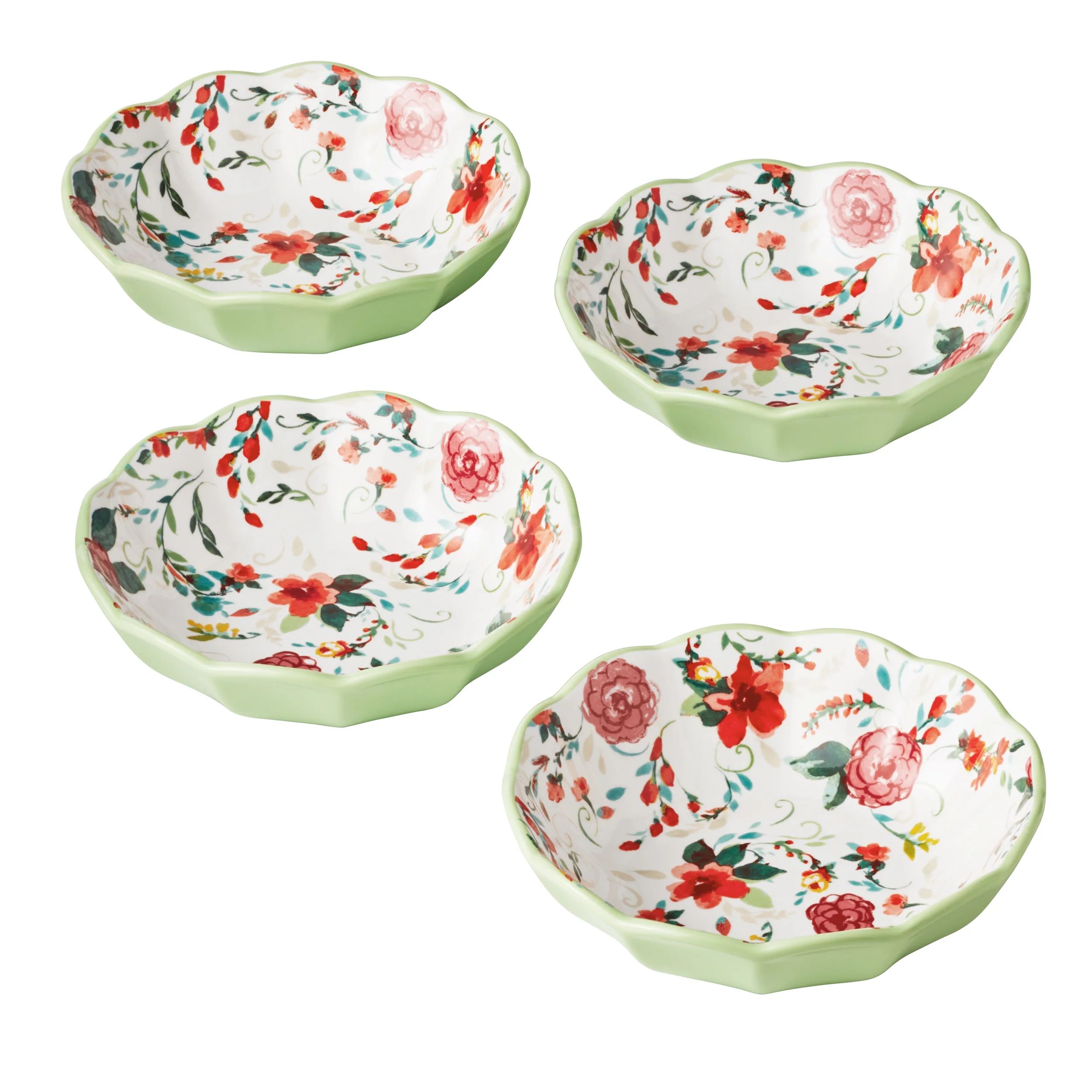 The Pioneer Woman Painted Meadow 4-Piece Ceramic Pasta Bowl Set | Walmart (US)