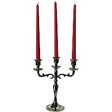 WHW Whole House Worlds Hamptons Three Arm Silver Candelabra, Hand Crafted of Silver Aluminum Nick... | Amazon (US)