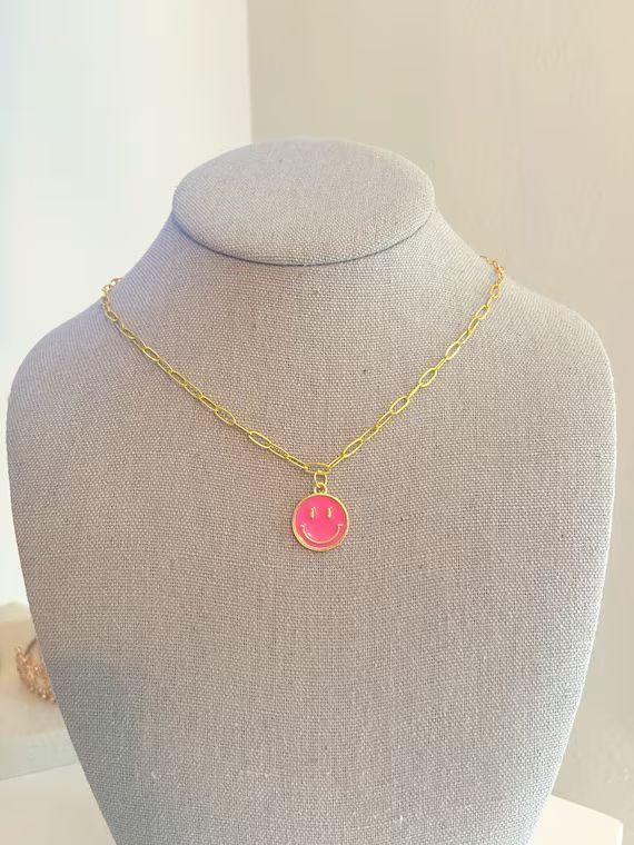 Smiley Face Colored Necklaces | Etsy | Etsy (US)
