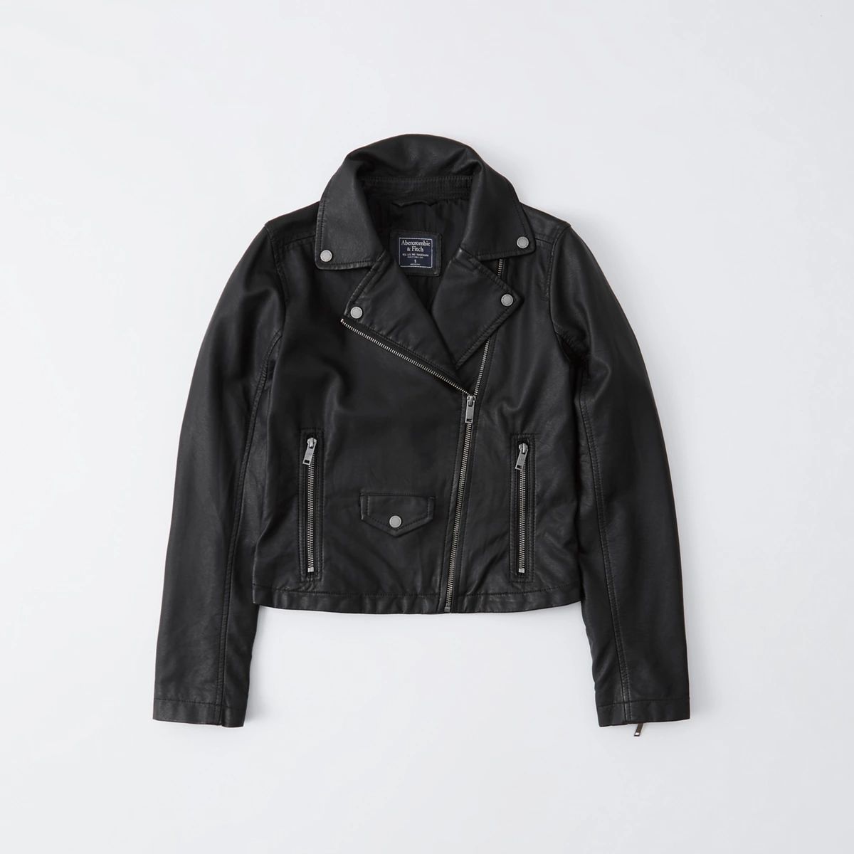 Faux Leather Biker Jacket | Abercrombie & Fitch US & UK